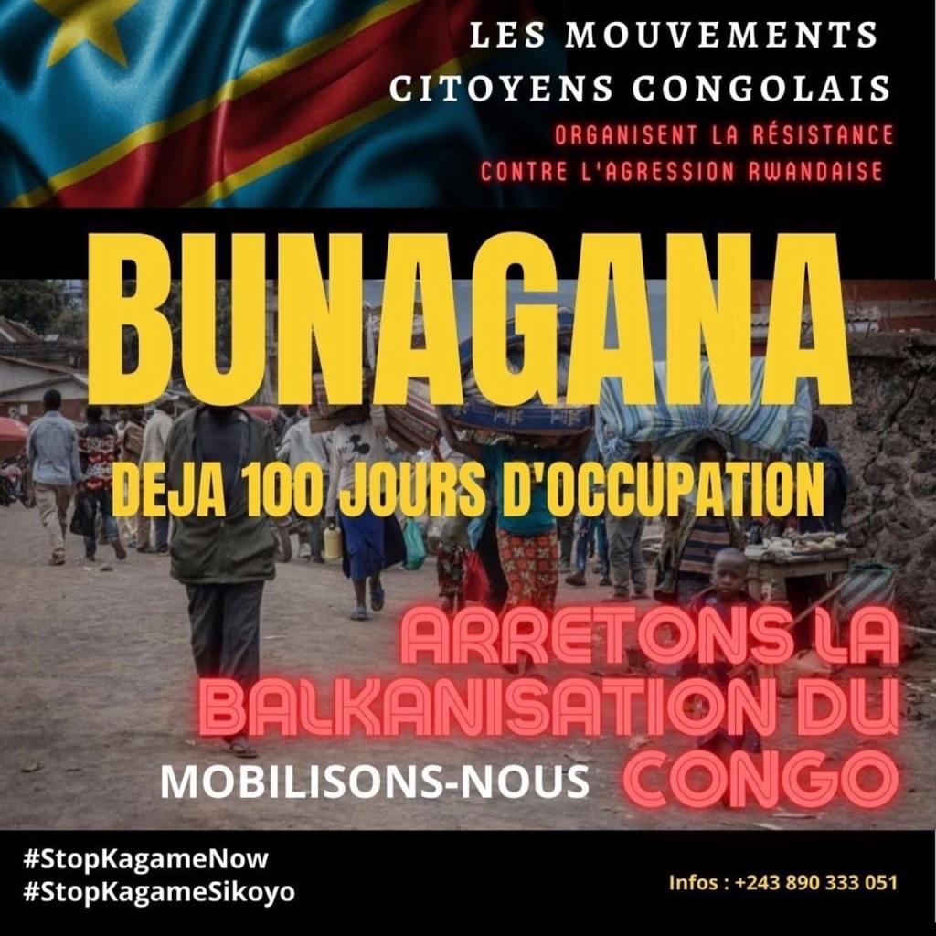 RDC : 104ème jours d’occupation de la ville de Bunagana par les rebelles du M23